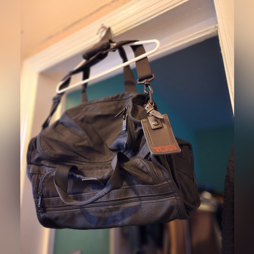 Tumi fleet men's Day Duffle bag very clean inside and outside.